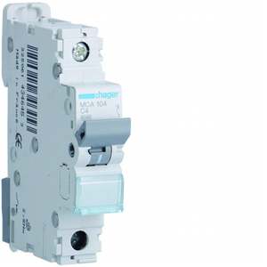 MCA104 Personalizzabile con Hagers MCB 6000A 10kA 1P curva C 4A 1 modulo - Product Image 1