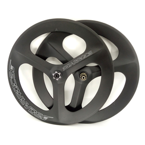 Juego de <span class=keywords><strong>ruedas</strong></span> de tres radios de <span class=keywords><strong>carbono</strong></span> para cubierta <span class=keywords><strong>tubular</strong></span> de 23mm de ancho, 70mm de profundidad, 6 pernos, freno de <span class=keywords><strong>disco</strong></span>, <span class=keywords><strong>ruedas</strong></span> de carretera delanteras M12 100mm 142mm UD mate - Product Image 4