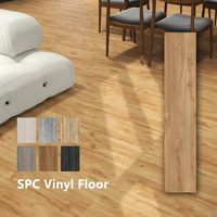 Planches de vinyle rigides à clipser, aspect bois, imperméables, modernes, pour intérieur, revêtement de sol SPC