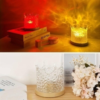 Lampe de table LED double rechargeable USB, effet flamme royale blanc chaud, lampe d'ambiance de luxe pour chevet, cadeau idéal pour fille