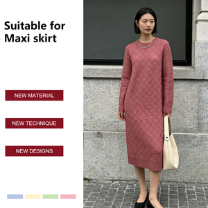 लाल हीरे की बनावट Jacquard कपड़ा ड्रेपे मजबूत डिजाइनर महिला पहली पसंद - Product Image 3