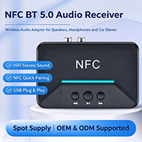 BT 5.3 Audio-Empfänger NFC HIFI Kabelloser Audio-Adapter RCA 3,5mm AUX-Ausgang USB U-Disk-Wiedergabe für Heimstereoanlage