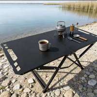 Table de camping extérieure du fabricant, légère, portable, tactique, pliable, extensible, équipement de pique-nique complet en acier inoxydable