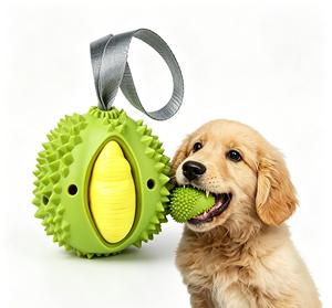 Jouet à mâcher pour chien personnalisé en gros avec logo, jouet interactif en caoutchouc durable pour animaux de compagnie avec distributeur de friandises - Product Image 1