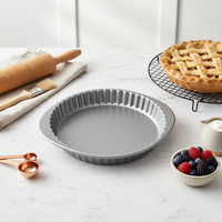 Moule à gâteau rond en acier aluminisé avec revêtement antiadhésif, compatible lave-vaisselle, durable, écologique, réutilisable