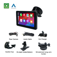 OEM ODM Écran intelligent 7 pouces pour voiture avec Carplay / Android Auto, lecteur DVD de voiture, haut-parleur BT FM, AUX, écran tactile