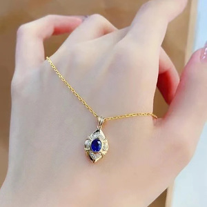 Collana con Ciondolo Geometrico Marquise Vintage per Donne, Elegante Gioiello di Moda per Uso Quotidiano e Regalo - Product Image 2