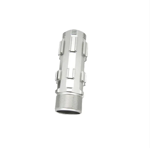Carcasa cilíndrica roscada de aluminio mecanizada por CNC personalizada, carcasa tubular con rosca exterior de múltiples uniones para piezas de equipos de automatización - Product Image 4