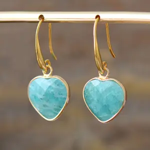 Romantic Heart Shape Earrings Classic Fashion Stud Earring Costume Green Color Valentine's Day Jewelry Bijoux Wholesale