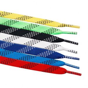 Lacets de hockey sur glace HF Fashion de bonne qualité, plats, 1 cm de large, 50-200 cm, lacets cirés pour patins et ski - Product Image 1