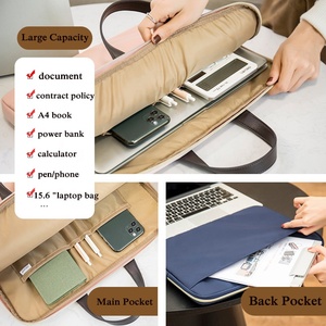 Túi Đựng Laptop 13 14 15.6 Inch Chống Nước, Bao Da Laptop Cho Macbook Air, <span class=keywords><strong>ASUS</strong></span>, Dell, Huawei, Túi Đeo Vai, Túi Xách, Cặp Đựng Laptop - Product Image 4