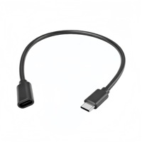 Cable de Extensión Tipo-C Macho a Hembra (C-a-C) de PVC para Cables de Datos, Hubs, Lectores de Tarjetas, OTG-Múltiple