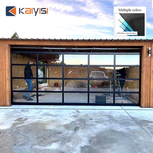 <span class=keywords><strong>Porte</strong></span> <span class=keywords><strong>de</strong></span> <span class=keywords><strong>garage</strong></span> <span class=keywords><strong>sectionnelle</strong></span> moderne à vue panoramique avec panneaux en verre trempé isolés - Product Image 2