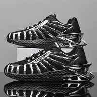 Chaussures de course pour homme, design électro-plaqué populaire 2025, semelle dorée, chaussures cool, baskets décontractées, chaussures de marche et de course pour homme