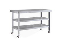Table de travail commerciale d'acier inoxydable d'équipement de cuisine avec la roue pour l'usage à la maison d'hôtel de restaurant