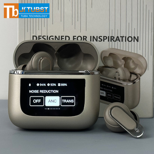 2024 Tai nghe không dây với tiếng ồn hủy bỏ ANC thể thao Tai nghe tai nghe thông minh LCD màn hình cảm ứng <span class=keywords><strong>microphone</strong></span> V8 T8 Tai nghe - Product Image 4