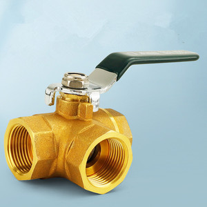 L T Port Plumbing Shut off Ball <strong>Valves</strong> Forged Brass 1/2" Female Threaded Sanitary Ball <strong>Valve</strong> Three 3 Way <strong>Valve</strong> - Product Image 1