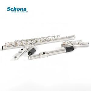 <span class=keywords><strong>Flauta</strong></span> de tubo curvado de cuproníquel plateado de 16 orificios - <span class=keywords><strong>Flauta</strong></span> de doble cabeza para niños - Tono C - Product Image 2