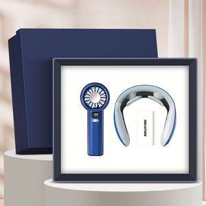 Enterprise Customized Handmade Electronic Gift Set with Fan + Neck Massage Device UV Printed Paper Logo & Color Available - Product Image 2