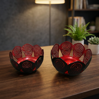 Sonnet Decor Bougeoir en fer fait main, sans plomb, écologique, étanche et résistant à la chaleur, pour décoration intérieure, Noël, numérique