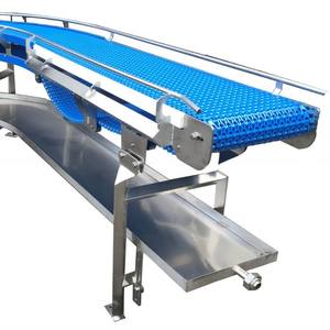 Fabrika Çıkışlı Gıda Sınıfı Modüler Bantlı Konveyör, Meyve ve Sebzeler için Su Damlama Tepsisi ile Düz Üstlü Düz Konveyör - Product Image 2