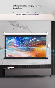 Écran de projection électrique grand format 100 pouces 4:3, levage fluide, boîtier compact en aluminium, <span class=keywords><strong>pour</strong></span> salles d'entreprise et projecteurs vidéo - Product Image 3