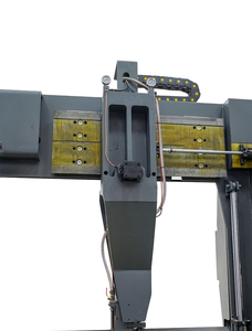 JLH H-1080TEC 33kw Scie à ruban à métal semi-automatique à conversion de fréquence hydraulique HMI Intelligent Mobile Console - Product Image 3