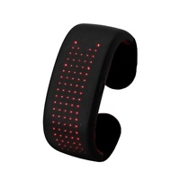 Bracelet de dents bleu avec éclairage LED RGB, Programmable, connecté par application, Rechargeable USB, sécurité nocturne, dernier modèle,