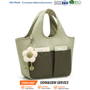 Bolsa de almuerzo para mujer, elegante, aislada, con múltiples bolsillos, apertura amplia, linda bolsa de almuerzo para la universidad, para el viaje diario - Product Image 1