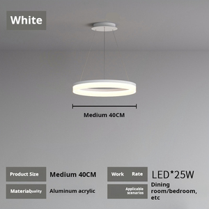 Lámpara colgante de acrílico Simple moderna para el hogar, <span class=keywords><strong>Hotel</strong></span>, restaurante, anillo circular redondo, lámpara de araña, luces de techo circulares - Product Image 4