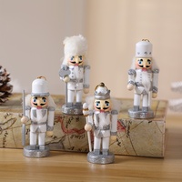 Ensemble de casse-noisettes de Noël, 4 figurines de soldats en bois, 3 couleurs assorties, boîtes de rangement, décoration de table, décoration de cheminée, cadeau de Noël