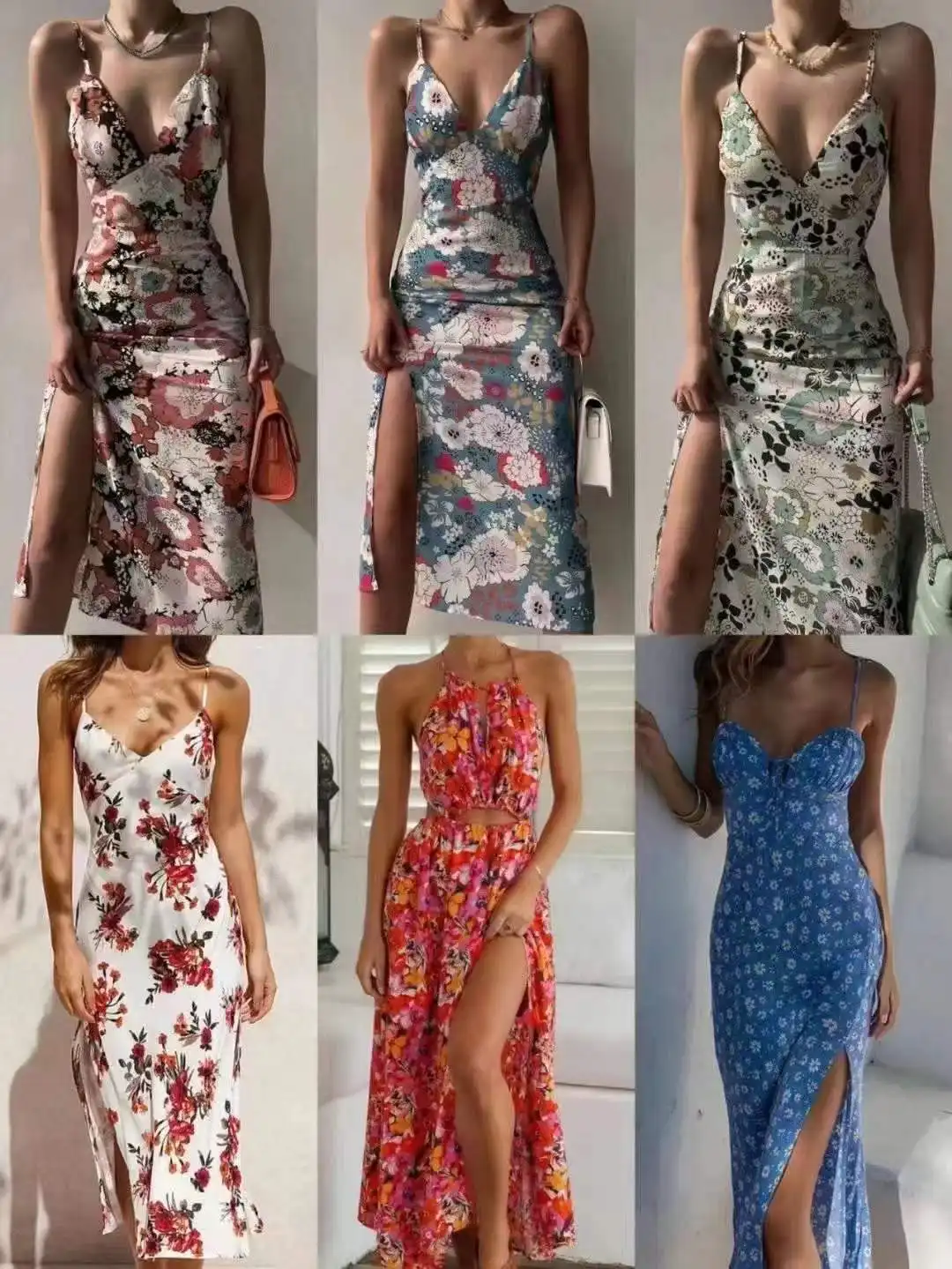 Atacado mais barato vendedores roupas a granel crop top fabricante blusas curva robe mulheres vestido usado vestido