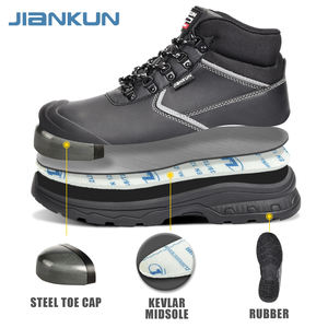Chaussures de sécurité JIANKUN en cuir microfibre de haute qualité, résistantes à l'huile, au froid, au glissement, anti-écrasement, anti-perforation, avec embout en acier pour hommes, bottes de <span class=keywords><strong>travail</strong></span> - Product Image 2