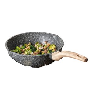 Shuxin Maifan Pierre Antiadhésive Petit Wok Pan avec Manche en Bois Cuisinière à <span class=keywords><strong>Induction</strong></span> Compatible Cuisinière à Gaz Convient - Product Image 6