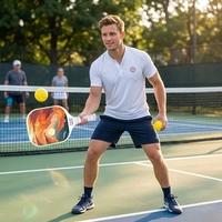 Raquette de pickleball professionnelle durable avec surface en fibre de verre de 11 mm et noyau en nid d'abeille en PP pour l'entraînement quotidien