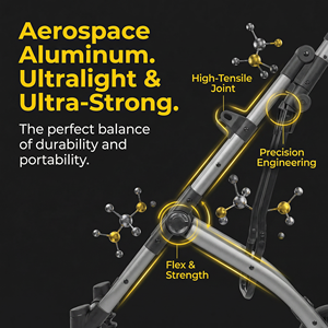 국경 간 대형 이층 분리형 접이식 4륜 알루미늄 합금 옥스포드 천 애완동물 카트 (고양이, 강아지용) 도매 - Product Image 3