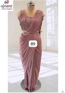 Sari traditionnel Ajmera Fashion pour fêtes, longueur standard, séchage rapide, élégant, ethnique, pour célébrations, design de créateur, pour femmes, toutes saisons - Product Image 2