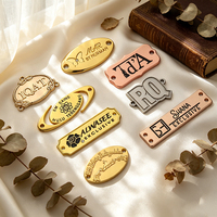 Étiquettes métalliques personnalisées pour vêtements, logo en relief, étiquette à coudre, badge de marque, plaque pour accessoires vestimentaires