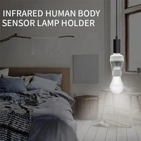 AC 110V/220V 360 grados PIR Sensor de movimiento de inducción IR infrarrojo humano E27 enchufe interruptor Base bombilla Led portalámparas