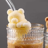 Accessoires de moule à glaçons pour café ours de haute qualité Boule de glace en silicone de qualité alimentaire Artefacts de sorbet maison