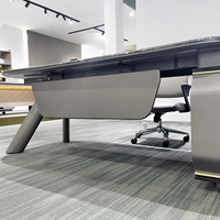 Moderno ufficio Executive Set contemporanea in legno CEO Workstation alla moda mobili modulari per il lavoro a casa