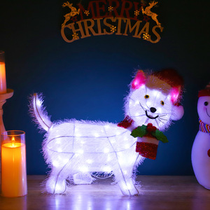 Thông-Kim Nhung Mèo Ánh Sáng Hình Không Thấm Nước Mèo LED Ánh Sáng Giáng Sinh Vườn Trang Trí Ngoài Trời Hình IP65 Đánh giá - Product Image 6