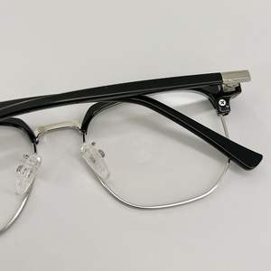 Nhà Máy Bán Hàng Trực Tiếp Bán Buôn Phong Cách Mới Lớn Khung Vuông Ánh Sáng Màu Xanh Bằng Chứng Người Đàn Ông Và Phụ Nữ Của 2024 Nửa Khung Kính Phẳng - Product Image 6