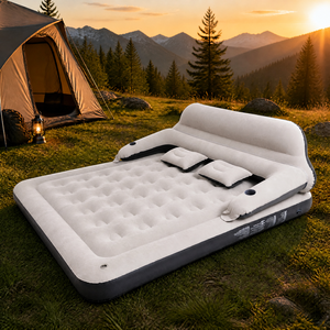 <span class=keywords><strong>Matelas</strong></span> pneumatique double avec dossier, pompe intégrée, PVC floqué, 193x137x71cm, pliable, alimentation USB Type-C, pour le camping et la maison - Product Image 5
