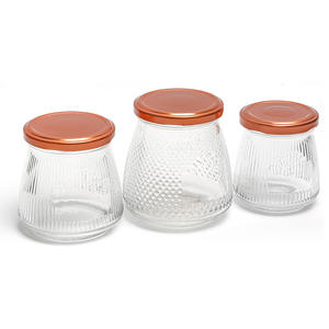 Pot en verre à large base pour yaourt et pudding, avec couvercle en métal, pour aliments faits <span class=keywords><strong>maison</strong></span>, 100 ml, 200 ml, 280 ml - Product Image 1