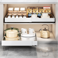 Tiroir de rangement extractible Unho: Organisateur extensible avec rail coulissant Tiroirs coulissants pour épices de cuisine
