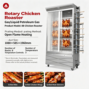 Rôtissoire à gaz multifonctionnelle à 6 broches pour poulet, canard et jambe de porc, idéale pour les restaurants et les barbecues - Product Image 3
