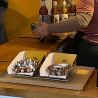Boîte d'emballage personnalisée pour gaufres et crêpes, en papier kraft, plateau alimentaire pour desserts, gâteaux et crêpes, plateau de service en papier