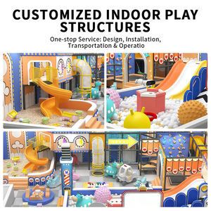 Taman Bermain Dalam Ruangan Bergaya Retro Komersial dengan Kolam Bola, Seluncuran, Area Pasir, Dinding Panjat untuk Pusat Hiburan Anak - Product Image 6