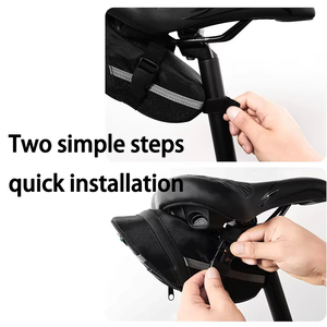 Fahrrad-Satteltasche, Regenfest, Reflektierend, Sicherheits-Fahrrad-Sattelstützen-Tasche, Hochdichte 600D-Gewebe Hecktasche, Outdoor-Fahrrad-MTB-Aufbewahrung - Product Image 6